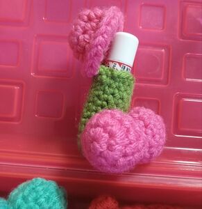 COPY - Handcrafted 🍆 crochet chapstick gag gift holder